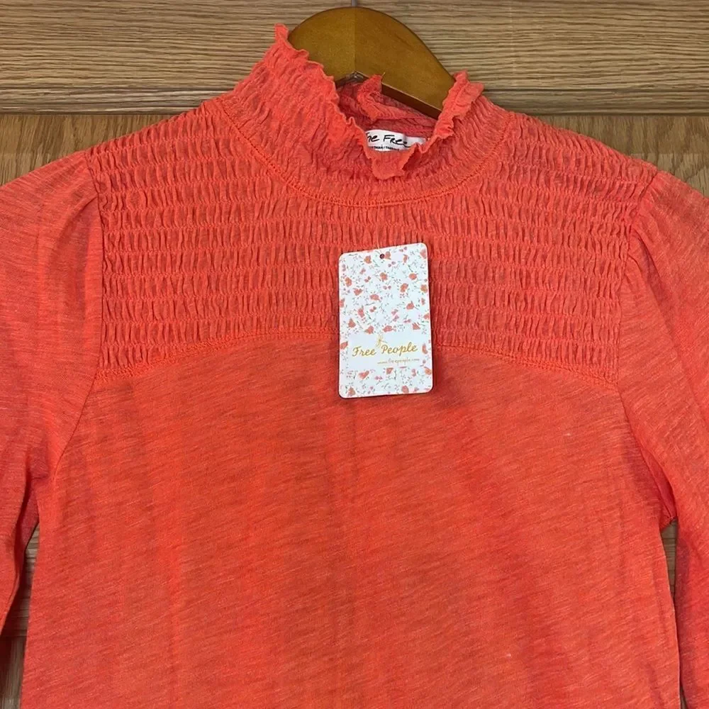 WE THE FREE I FREE PEOPLE  Smocked Turtleneck *NWT*